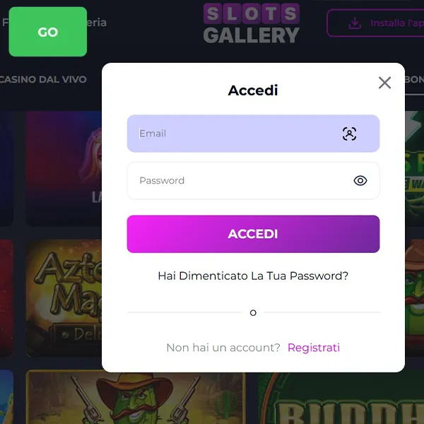 SlotsGallery online casino richiede meno di 2 minuti