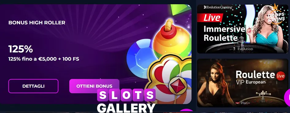 SlotsGallery casino online vi avvisa