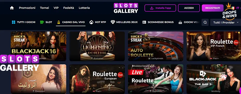Demo giochi casinò SlotsGallery permette