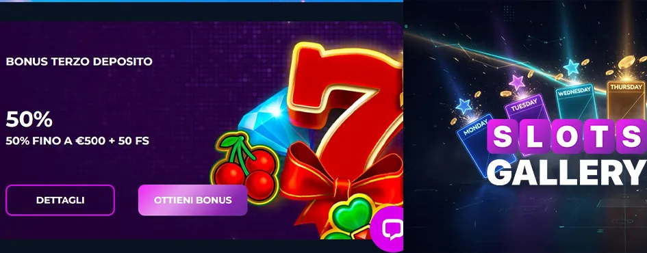 Italia Casinò Slots Gallery online mobile login riceve 50 free spin